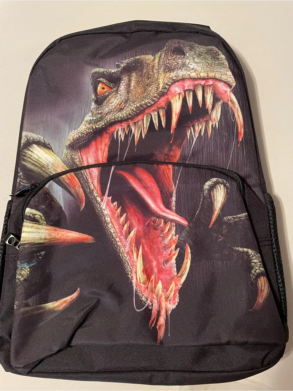 Black Dinosaur Graphic Backpack for Kids New
